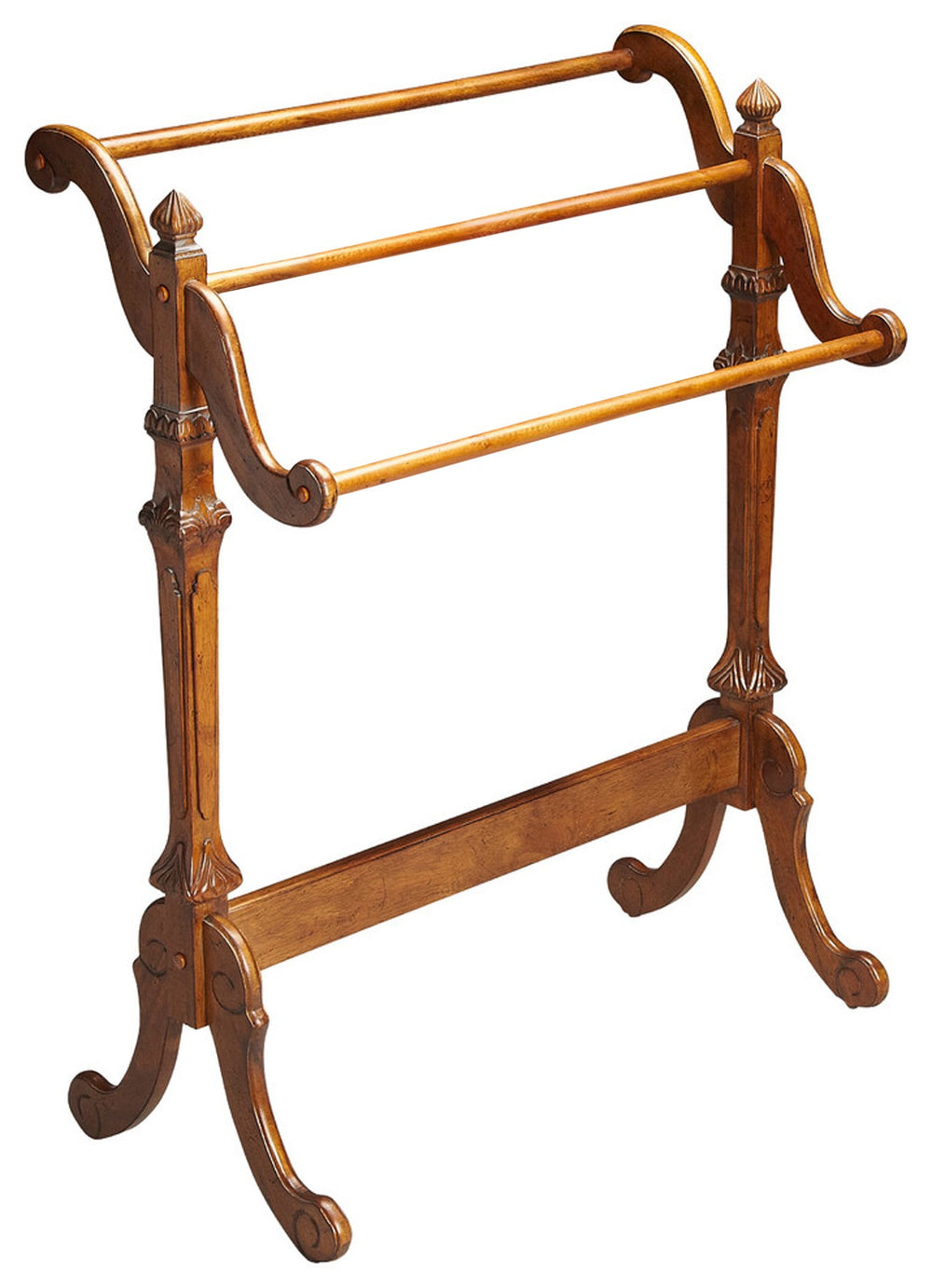 Homeroots Vintage Oak Blanket Stand  Wood 389630