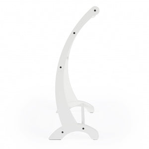 Homeroots Glossy White Blanket Stand  Solid Wood 389633