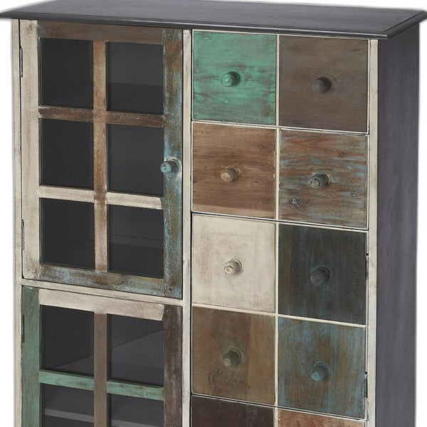 HomeRoots 32" Elegant Brown Solid Wood Accent Chest with Two Drawers - Versatile Storage for Any Room 389700