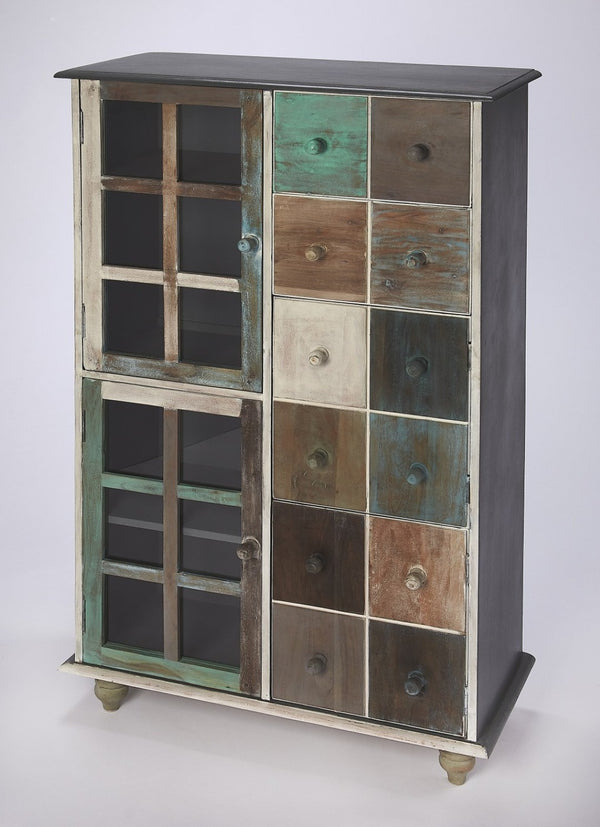 HomeRoots 32" Elegant Brown Solid Wood Accent Chest with Two Drawers - Versatile Storage for Any Room 389700