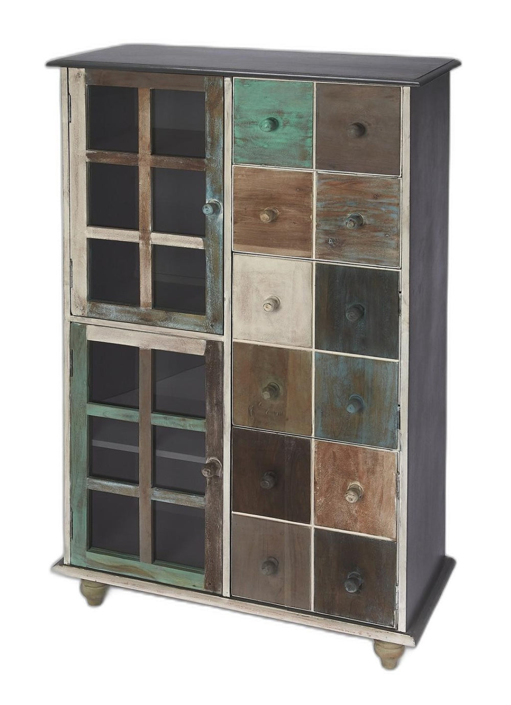 HomeRoots 32" Elegant Brown Solid Wood Accent Chest with Two Drawers - Versatile Storage for Any Room 389700