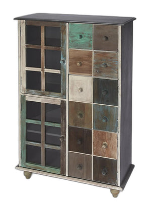 HomeRoots 32" Elegant Brown Solid Wood Accent Chest with Two Drawers - Versatile Storage for Any Room 389700