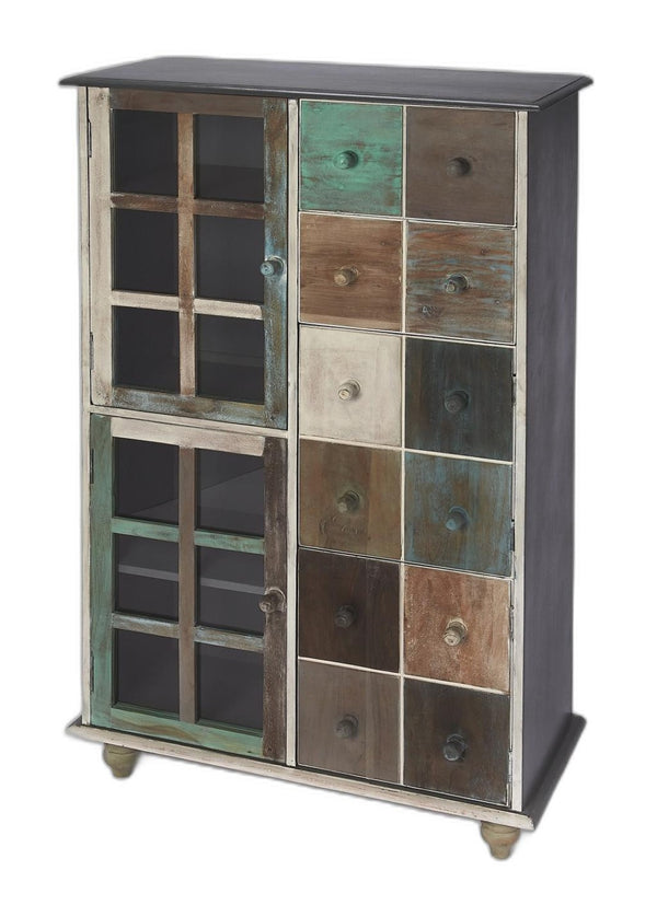 HomeRoots 32" Elegant Brown Solid Wood Accent Chest with Two Drawers - Versatile Storage for Any Room 389700