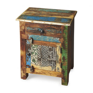 HomeRoots 18" Brown Accent Chest - Stylish Storage Solution with Drawer & Cabinet for Any Room Decor! 389703
