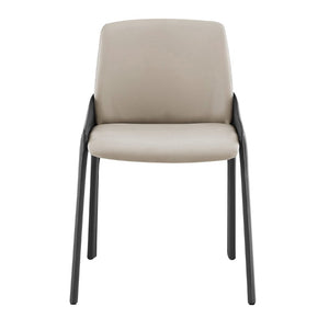 EuroStyle Vilante Two-Tone Leatherette Dining Side Chairs Contemporary Set of 2 for Modern Spaces 38970GRY