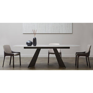 EuroStyle Vilante Two-Tone Leatherette Dining Side Chairs Contemporary Set of 2 for Modern Spaces 38970GRY