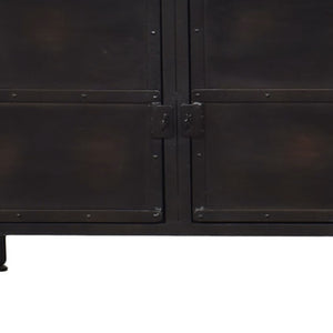 Homeroots 62" Black Iron Sideboard Console Cabinet   389724