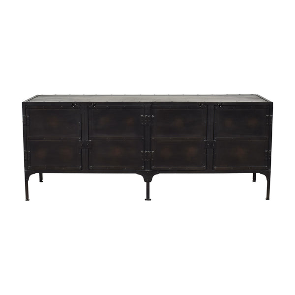Homeroots 62" Black Iron Sideboard Console Cabinet   389724