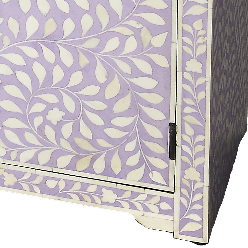 Homeroots 29" Purple Manufactured Wood Drawer Chest  Manufactured Wood 389726