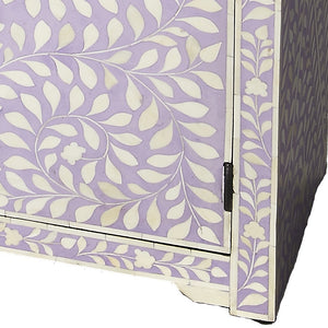 Homeroots 29" Purple Manufactured Wood Drawer Chest  Manufactured Wood 389726