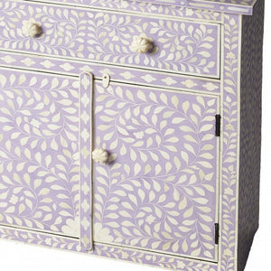 Homeroots 29" Purple Manufactured Wood Drawer Chest  Manufactured Wood 389726