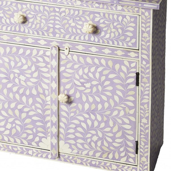 Homeroots 29" Purple Manufactured Wood Drawer Chest  Manufactured Wood 389726