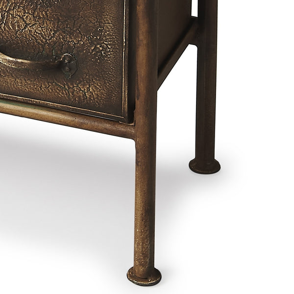 Homeroots 23" Bronze Metal Six Drawer Chest  Metal 389728