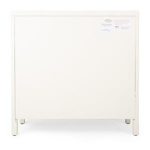 HomeRoots 31" White Solid Wood Sideboard with 2 Drawers & Doors - Elegant Storage for Any Room Decor 389745