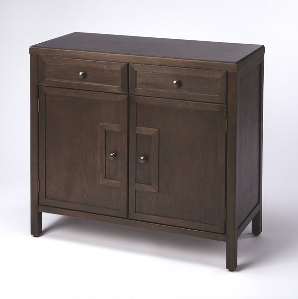HomeRoots Imperial Coffee Console Cabinet – Modern Minimalist Design with Rich Dark Finish & Ample Storage Space 389747