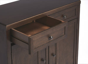 HomeRoots Imperial Coffee Console Cabinet – Modern Minimalist Design with Rich Dark Finish & Ample Storage Space 389747