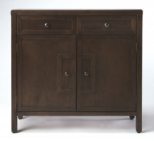 HomeRoots Imperial Coffee Console Cabinet – Modern Minimalist Design with Rich Dark Finish & Ample Storage Space 389747
