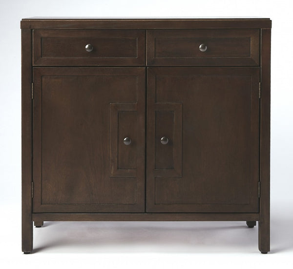 HomeRoots Imperial Coffee Console Cabinet – Modern Minimalist Design with Rich Dark Finish & Ample Storage Space 389747