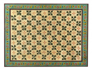 Homeroots 21" Brown And Green And Ivory Standard Accent Cabinet With One Drawer  Manufactured Wood 389763