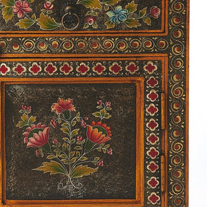 Homeroots 18" Dark Brown Solid Wood Frame Accent Cabinet With Two Drawers  Wood 389768