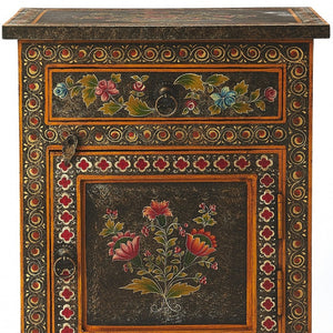 Homeroots 18" Dark Brown Solid Wood Frame Accent Cabinet With Two Drawers  Wood 389768