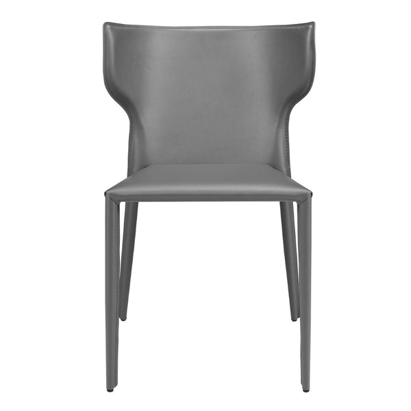 EuroStyle Divinia Stacking Side Chair in Gray - Set of 2
