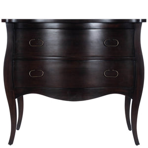 Homeroots 34" Brown Solid Wood Two Drawer Chest  Solid Wood 389779