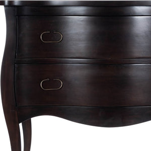 Homeroots 34" Brown Solid Wood Two Drawer Chest  Solid Wood 389779