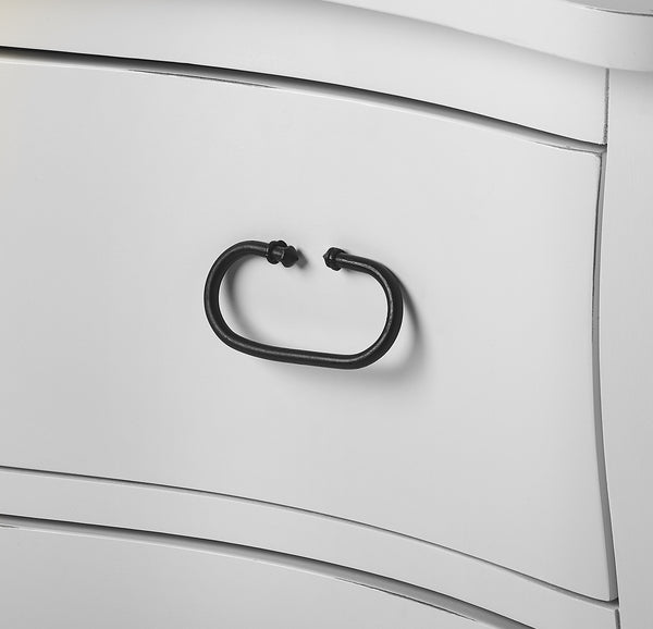 Homeroots 34" White Solid Wood Two Drawer Chest  Solid Wood 389780