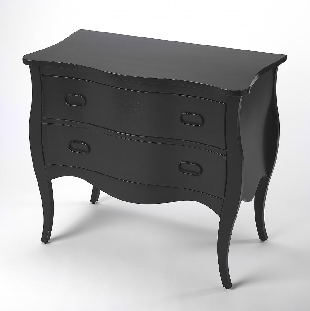 Homeroots Black 2 Drawer Chest   389781