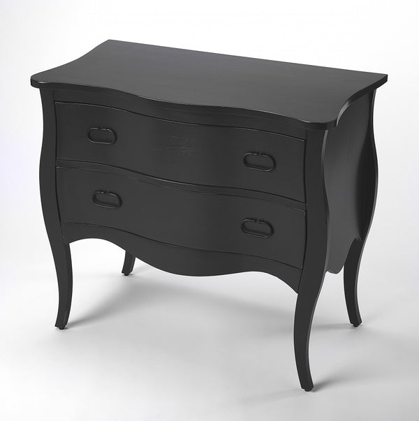 Homeroots Black 2 Drawer Chest   389781