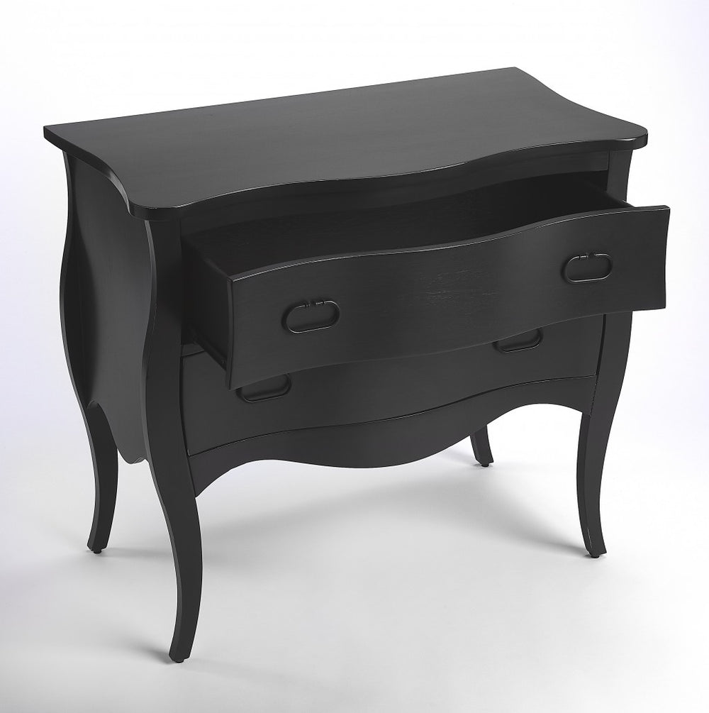 Homeroots Black 2 Drawer Chest   389781