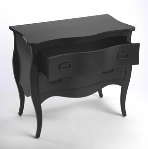 Homeroots Black 2 Drawer Chest   389781