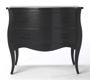 Homeroots Black 2 Drawer Chest   389781