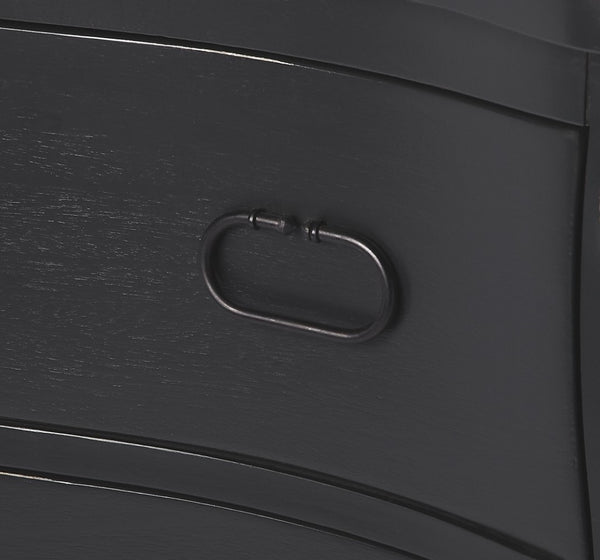 Homeroots Black 2 Drawer Chest   389781