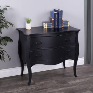 Homeroots Black 2 Drawer Chest   389781