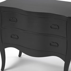 Homeroots Black 2 Drawer Chest   389781