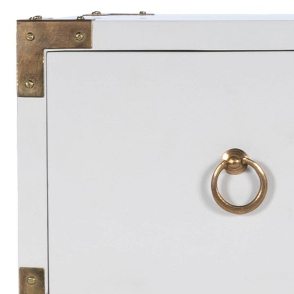 Homeroots 28" White Solid Wood Three Drawer Dresser  Solid Wood 389785