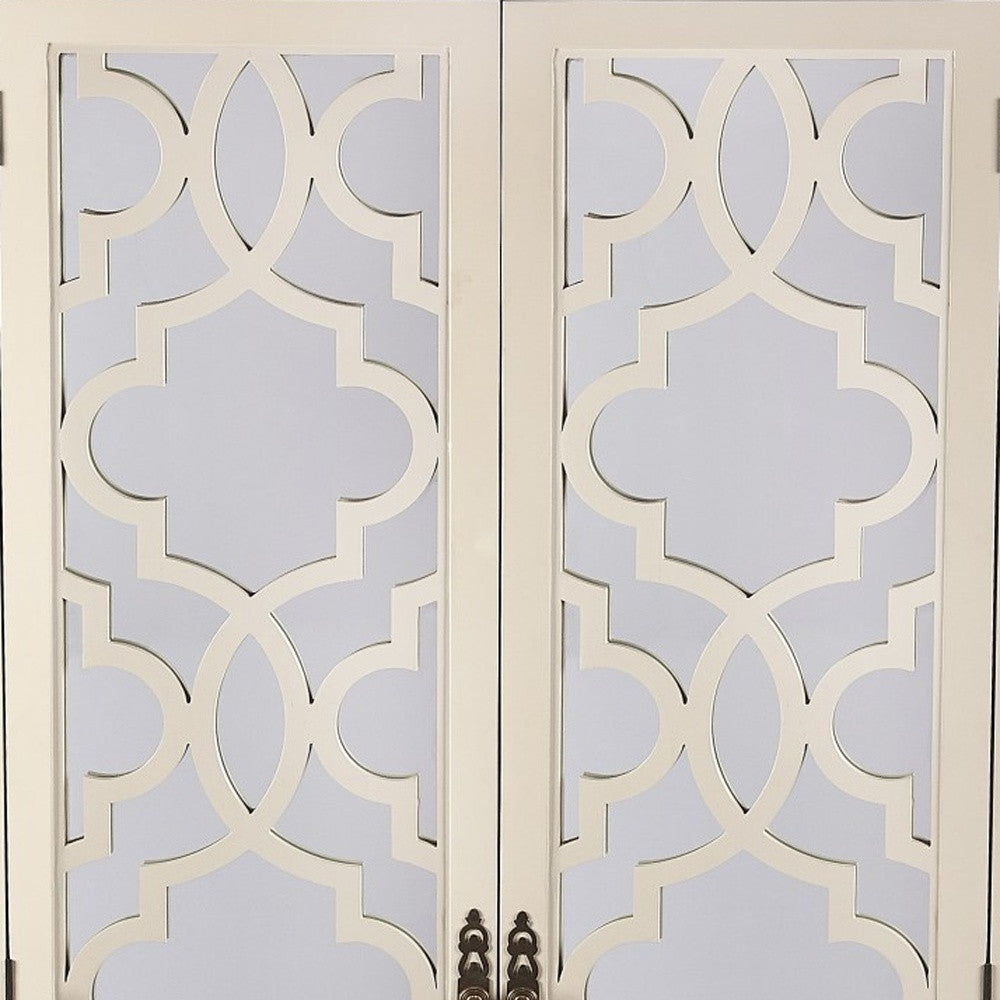 Homeroots Morjanna White Tall Cabinet  Wood 389796