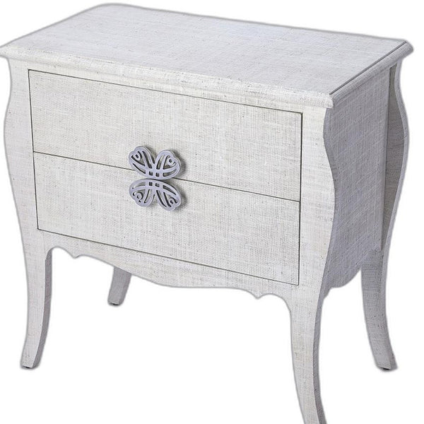 Homeroots 30" Off White Standard Accent Chest With Two Drawers  Manufactured Wood 389799
