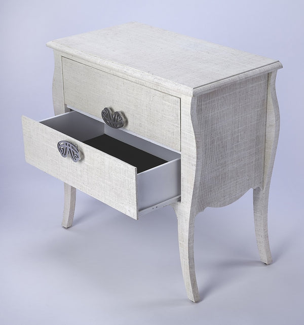 Homeroots 30" Off White Standard Accent Chest With Two Drawers  Manufactured Wood 389799