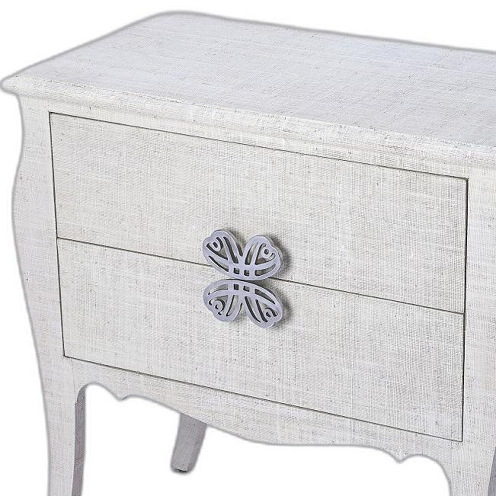 Homeroots 30" Off White Standard Accent Chest With Two Drawers  Manufactured Wood 389799