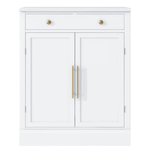 English Elm Topmax Freestanding Modern Kitchen Pantry Cabinet With Adjustable Shelves & Drawer N717P221574K-GIGA