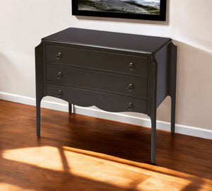 Homeroots Wilshire Chocolate 3 Drawer Chest  Solid Wood 389802