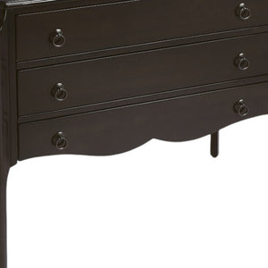 Homeroots Wilshire Chocolate 3 Drawer Chest  Solid Wood 389802