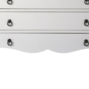 Homeroots 34" White Solid And Manufactured Wood Three Drawer Standard Chest  Solid And Manufactured Wood 389803