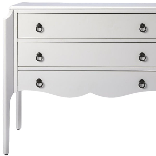 Homeroots 34" White Solid And Manufactured Wood Three Drawer Standard Chest  Solid And Manufactured Wood 389803