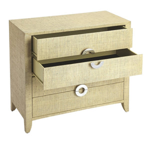 HomeRoots 34" Modern Manufactured Wood Four Drawer Chest – Stylish Storage Solution for Compact Spaces Beige 389804