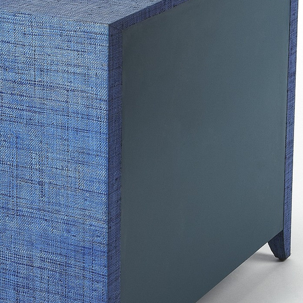 Homeroots 34" Blue Manufactured Wood Four Drawer Chest  Manufactured Wood 389805