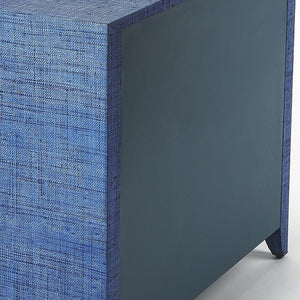 Homeroots 34" Blue Manufactured Wood Four Drawer Chest  Manufactured Wood 389805